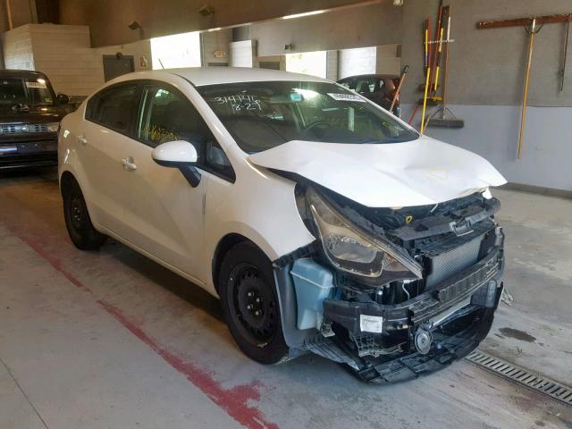 KNADM4A30E6358335 - 2014 KIA RIO LX WHITE photo 1