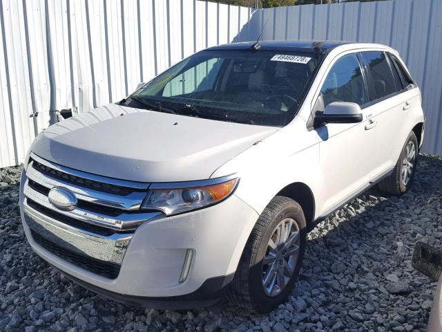 2FMDK3JCXCBA29400 - 2012 FORD EDGE SEL WHITE photo 2