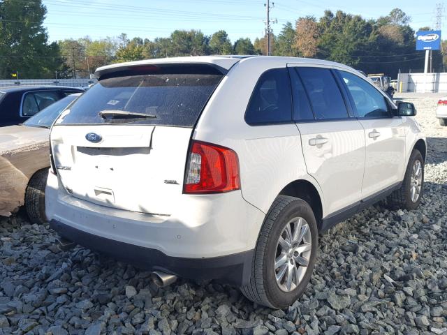 2FMDK3JCXCBA29400 - 2012 FORD EDGE SEL WHITE photo 4