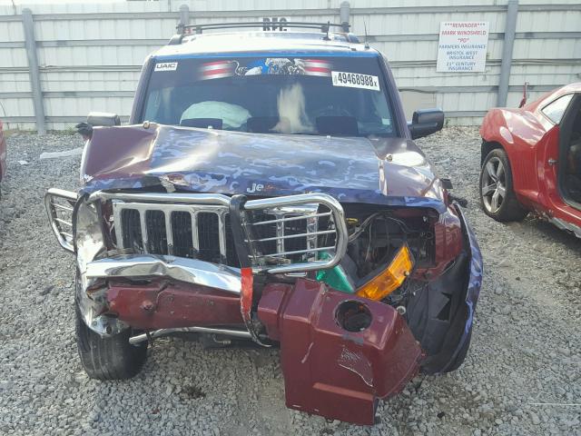 1J8HH48K77C553691 - 2007 JEEP COMMANDER Qırmızı foto 9