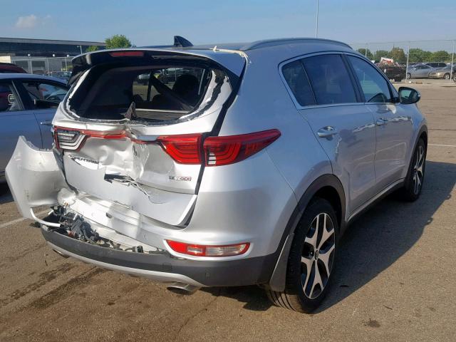 KNDPR3A67H7222840 - 2017 KIA SPORTAGE S SILVER photo 4