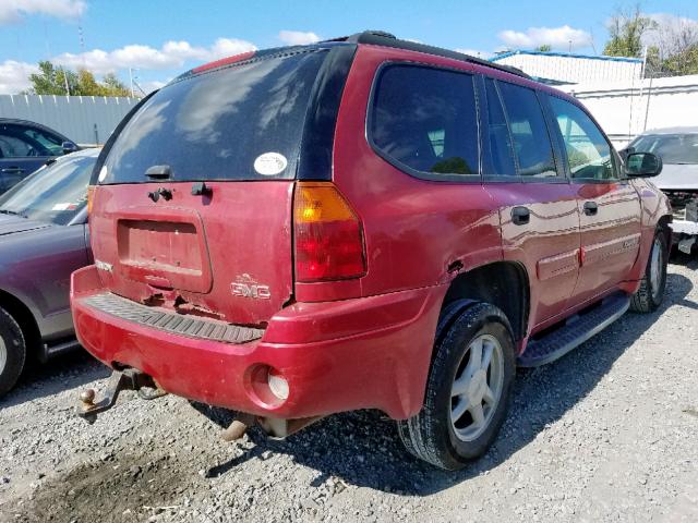 1GKDT13S742101854 - 2004 GMC ENVOY RED photo 4