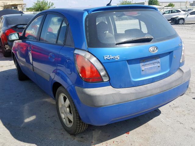 KNADE163866163301 - 2006 KIA RIO 5 BLUE photo 3