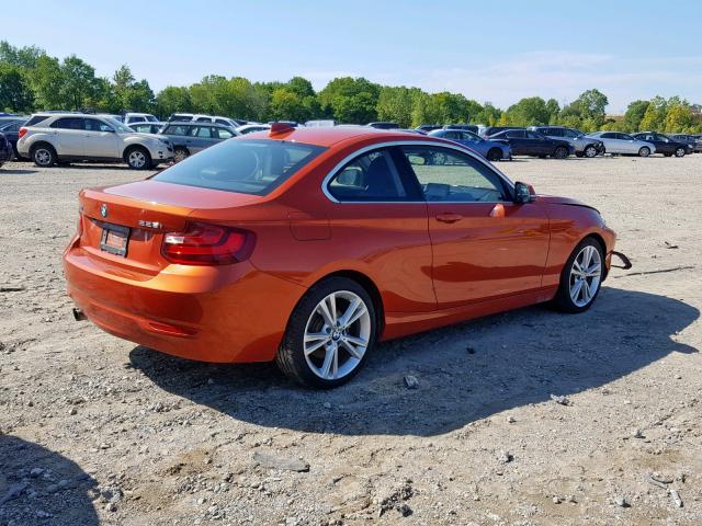 WBA1F7C57FVX96032 - 2015 BMW 228 XI ORANGE photo 4