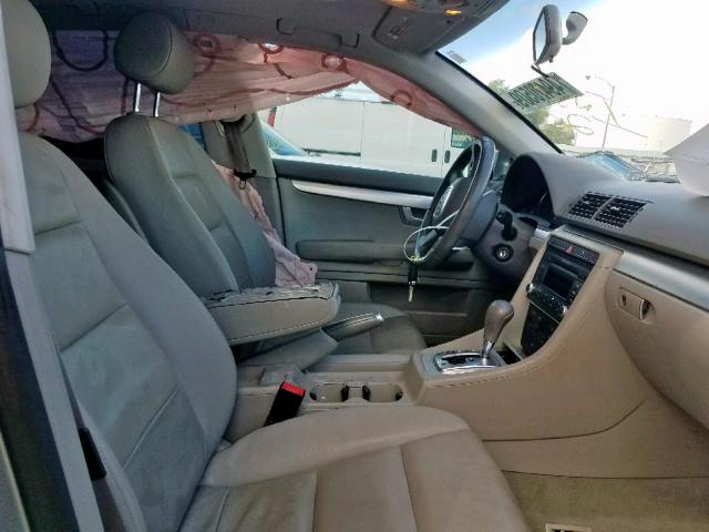 WAUAF78E18A040313 - 2008 AUDI A4 2.0T GRAY photo 5