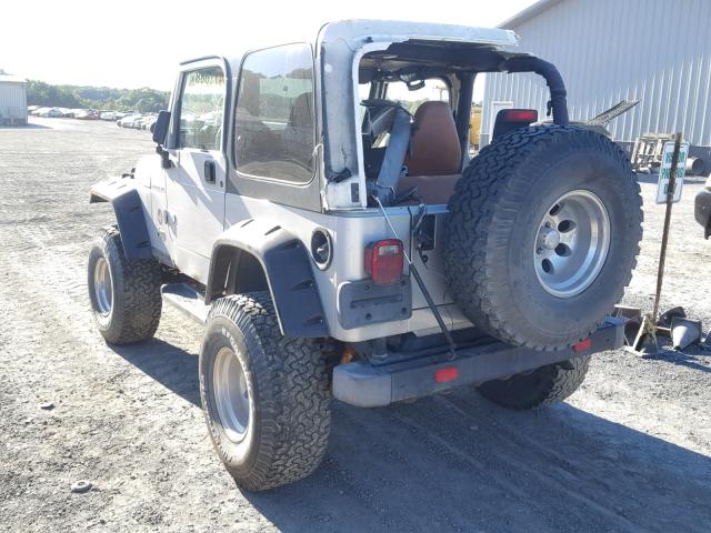 1J4FA39S12P746135 - 2002 JEEP WRANGLER / SILVER photo 3