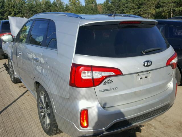 5XYKW4A76EG431552 - 2014 KIA SORENTO SX SILVER photo 3