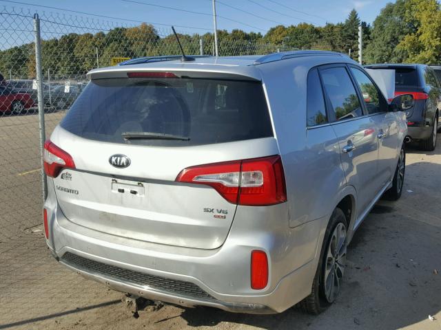 5XYKW4A76EG431552 - 2014 KIA SORENTO SX SILVER photo 4