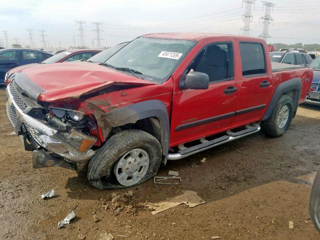 1GCDS136158171253 - 2005 CHEVROLET COLORADO RED photo 2