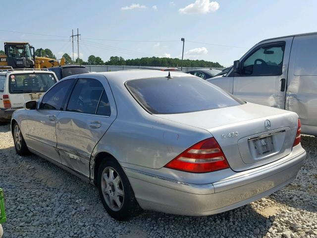 WDBNG70J81A170524 - 2001 MERCEDES-BENZ S 430 SILVER photo 3