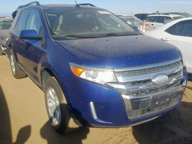 2FMDK4JC1DBC27175 - 2013 FORD EDGE SEL BLUE photo 1