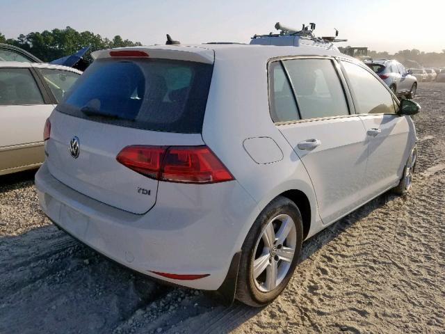 3VW2A7AU1FM055592 - 2015 VOLKSWAGEN GOLF TDI WHITE photo 4