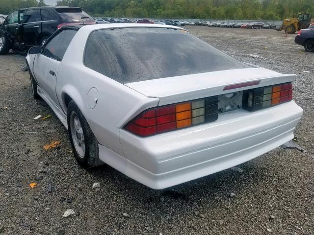 1G1FP23E9NL119964 - 1992 CHEVROLET CAMARO RS WHITE photo 3