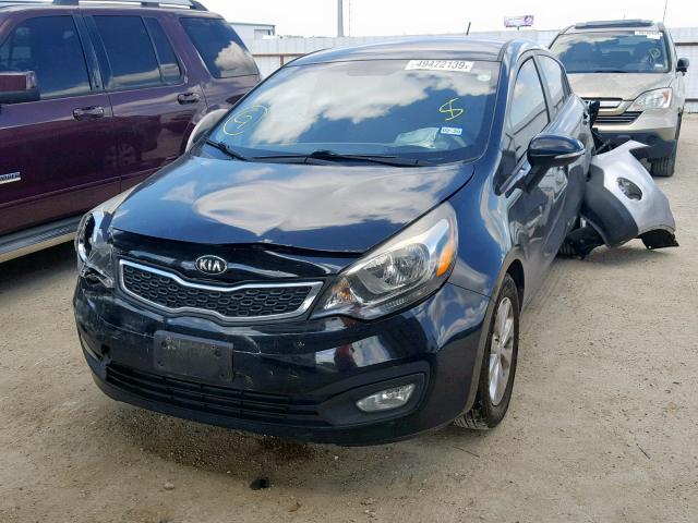 KNADN4A32D6226513 - 2013 KIA RIO EX BLACK photo 2