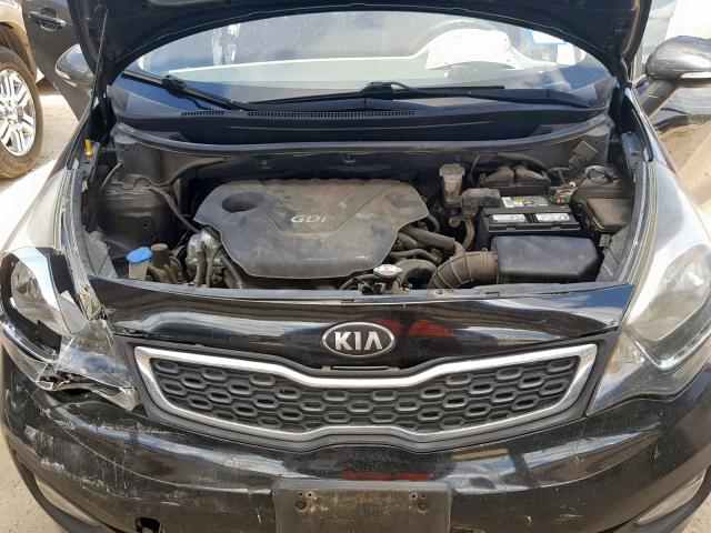 KNADN4A32D6226513 - 2013 KIA RIO EX BLACK photo 7