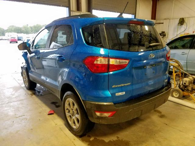 MAJ6P1UL6JC233824 - 2018 FORD ECOSPORT S BLUE photo 3