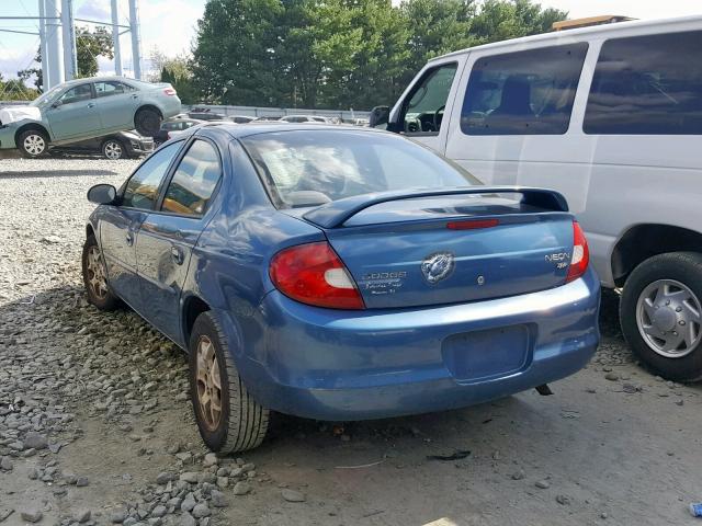 1B3ES56C92D621121 - 2002 DODGE NEON ES BLUE photo 3