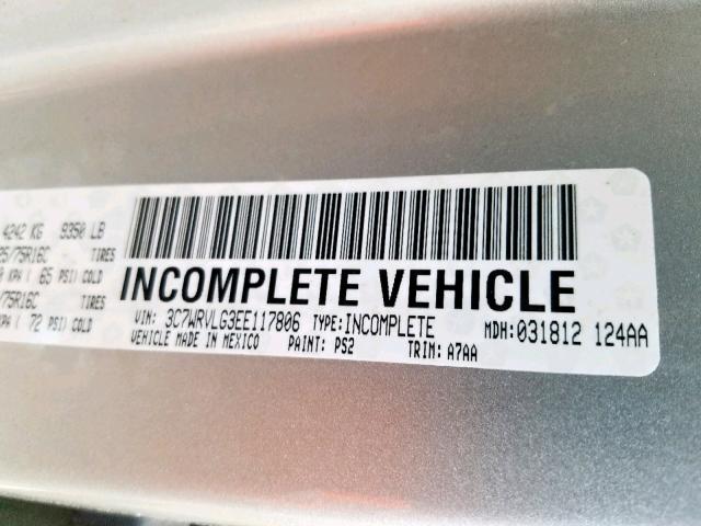 3C7WRVLG3EE117806 - 2014 RAM PROMASTER İki rəngli foto 10