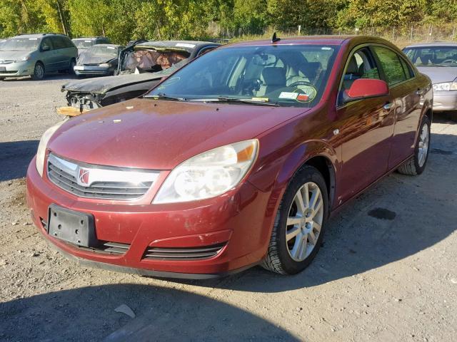 1G8ZV57B49F140795 - 2009 SATURN AURA XR RED photo 2