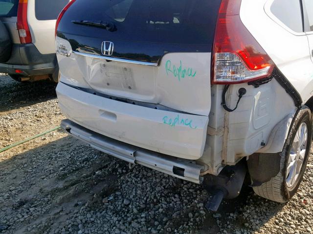 5J6RM3H71DL021548 - 2013 HONDA CR-V EXL WHITE photo 9