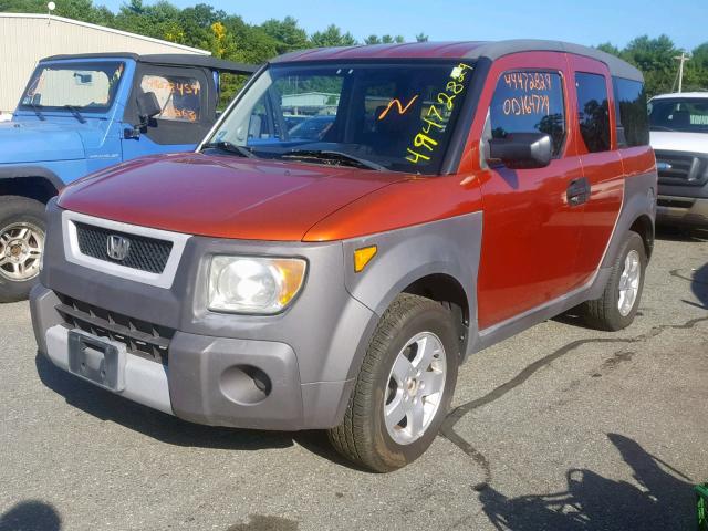 5J6YH18543L011324 - 2003 HONDA ELEMENT EX ORANGE photo 2