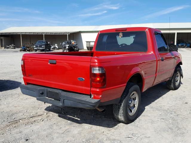 1FTYR10D85PA95004 - 2005 FORD RANGER RED photo 4