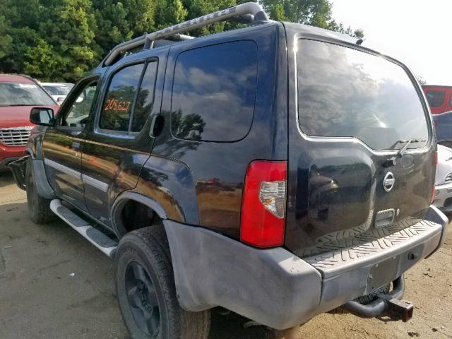 5N1ED28T32C568647 - 2002 NISSAN XTERRA XE BLACK photo 3