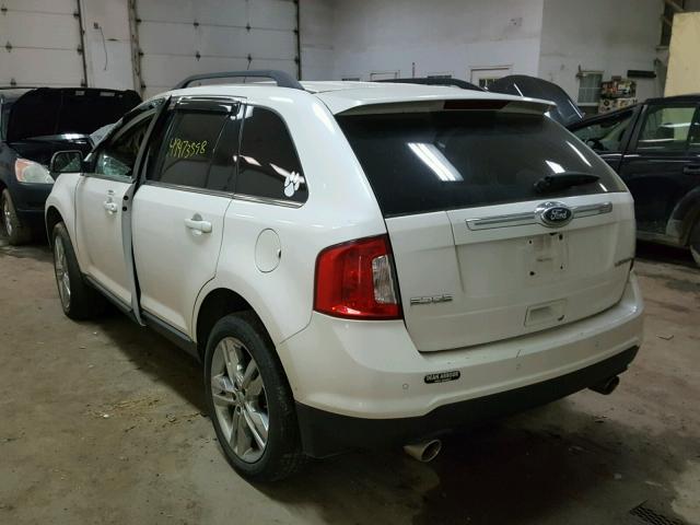 2FMDK3KC8BBB54442 - 2011 FORD EDGE LIMIT WHITE photo 3