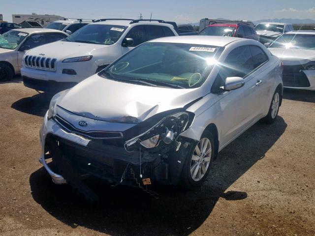 KNAFX6A8XE5237857 - 2014 KIA FORTE EX SILVER photo 2