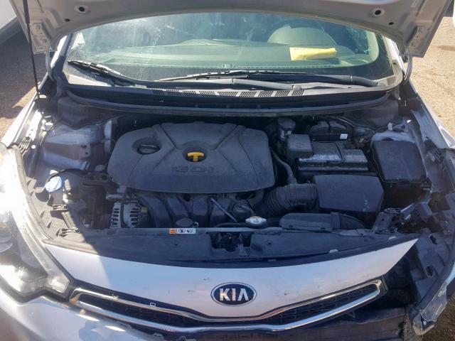 KNAFX6A8XE5237857 - 2014 KIA FORTE EX SILVER photo 7