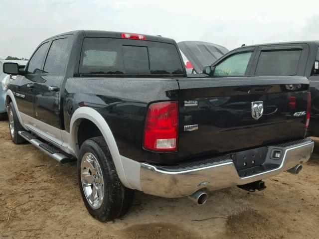 1C6RD7NT7CS239455 - 2012 DODGE RAM 1500 L BLACK photo 3