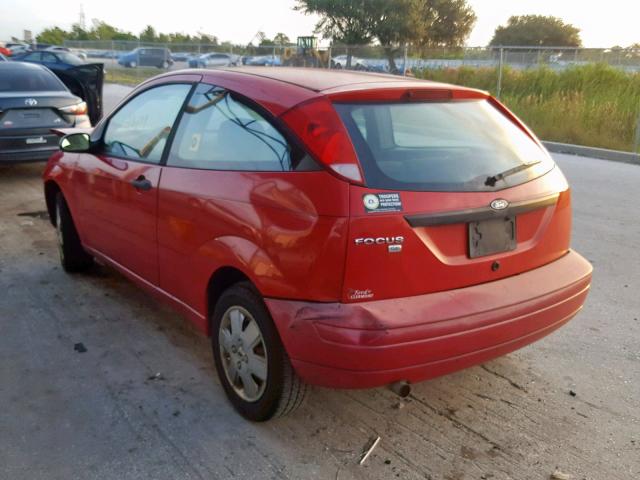 1FAFP31N77W112390 - 2007 FORD FOCUS ZX3 RED photo 3