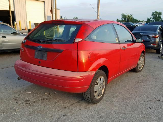 1FAFP31N77W112390 - 2007 FORD FOCUS ZX3 RED photo 4