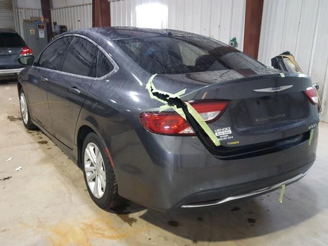 1C3CCCAB5FN665692 - 2015 CHRYSLER 200 LIMITE GRAY photo 3