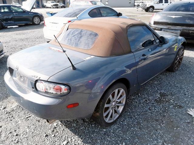 JM1NC25F770123942 - 2007 MAZDA MX-5 MIATA GRAY photo 4