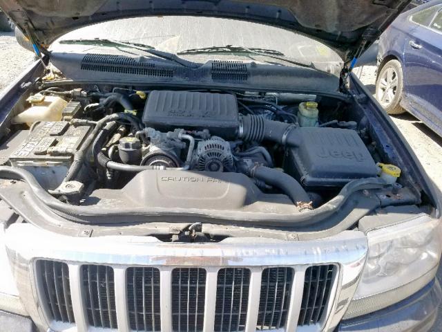 1J4GW58N84C276211 - 2004 JEEP GRAND CHER BLUE photo 7