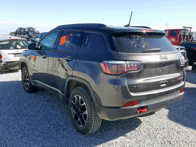 3C4NJDDB7KT748045 - 2019 JEEP COMPASS TR GRAY photo 3