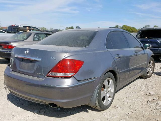 JH4KB16565C009057 - 2005 ACURA RL GRAY photo 4