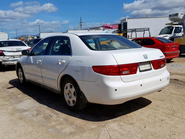 1HGCM56465L005414 - 2005 HONDA ACCORD LX WHITE photo 3