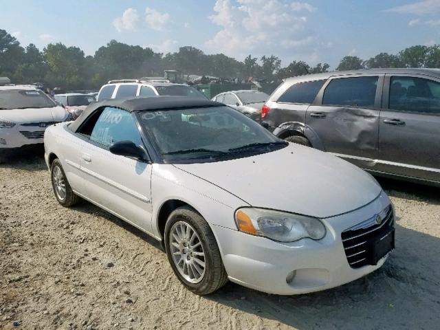 1C3EL55R34N269303 - 2004 CHRYSLER SEBRING LX WHITE photo 1