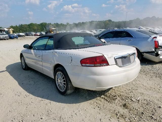 1C3EL55R34N269303 - 2004 CHRYSLER SEBRING LX WHITE photo 3