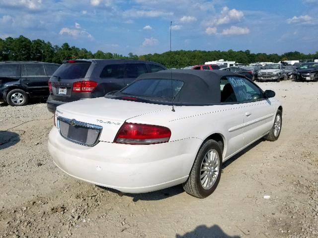 1C3EL55R34N269303 - 2004 CHRYSLER SEBRING LX WHITE photo 4