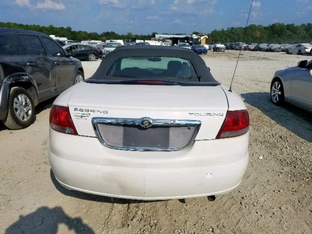 1C3EL55R34N269303 - 2004 CHRYSLER SEBRING LX WHITE photo 9