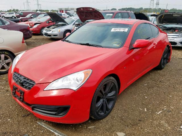 KMHHT6KD8BU064680 - 2011 HYUNDAI GENESIS CO RED photo 2