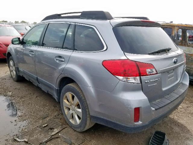 4S4BRBGC6B3332564 - 2011 SUBARU OUTBACK 2. SILVER photo 3