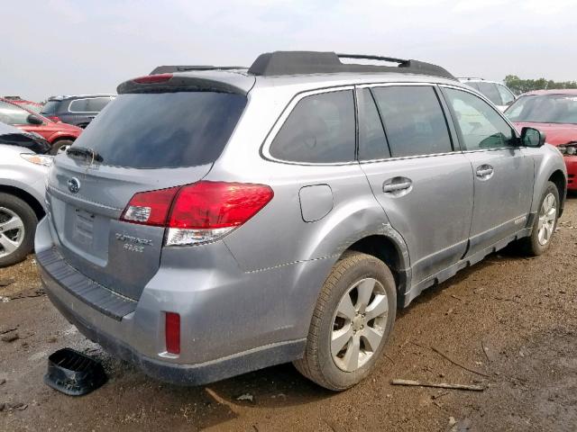 4S4BRBGC6B3332564 - 2011 SUBARU OUTBACK 2. SILVER photo 4