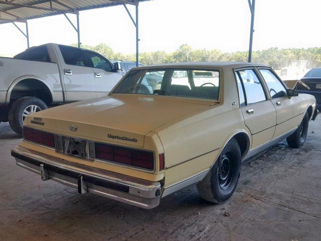 1G1BN51HXHX116846 - 1987 CHEVROLET CAPRICE CL CREAM photo 4