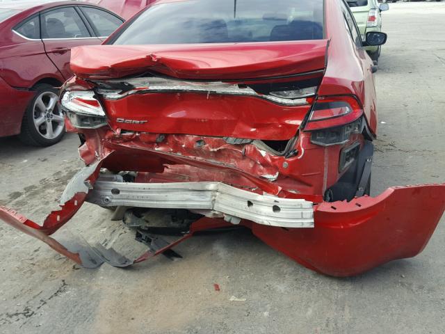 1C3CDFAA1DD224280 - 2013 DODGE DART SE RED photo 9