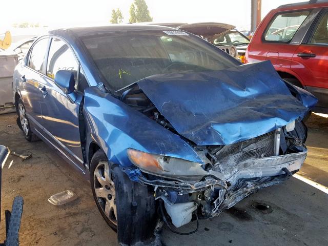 1HGFA16558L015377 - 2008 HONDA CIVIC LX BLUE photo 1