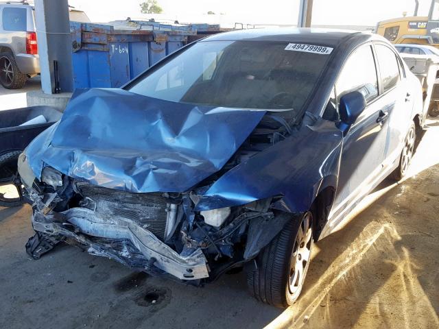 1HGFA16558L015377 - 2008 HONDA CIVIC LX BLUE photo 2